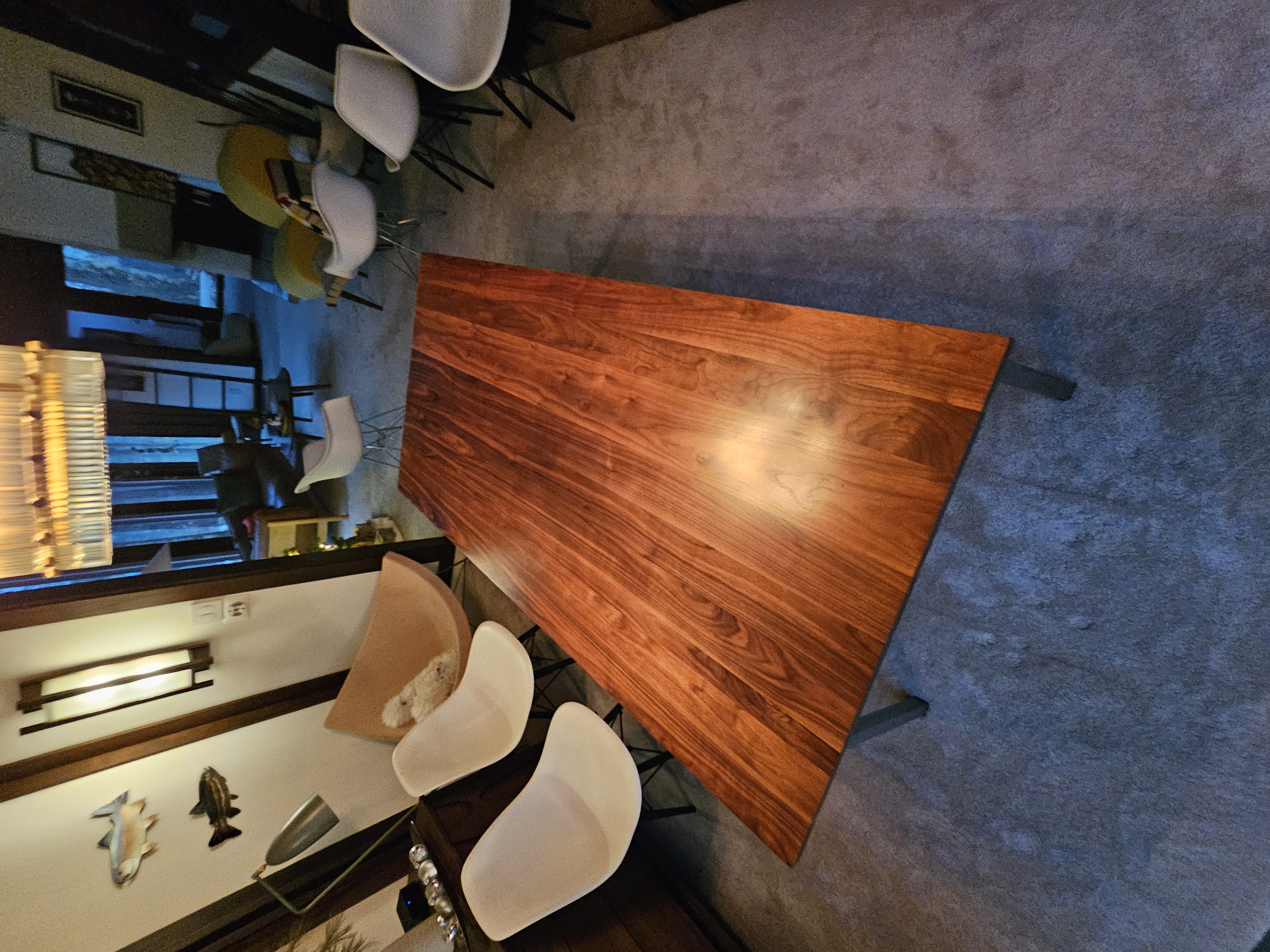Walnut Dining Table - With Chairs